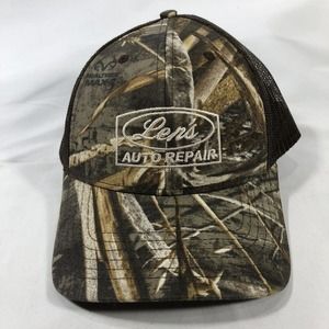 LEN’S AUTO REPAIR REALTREE HAT CAP SNAPBACK CAMO MESH BACK CAP AMERICA OSFM